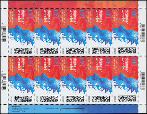 3590 Digitaler Wandel - 10er-Bogen ** postfrisch