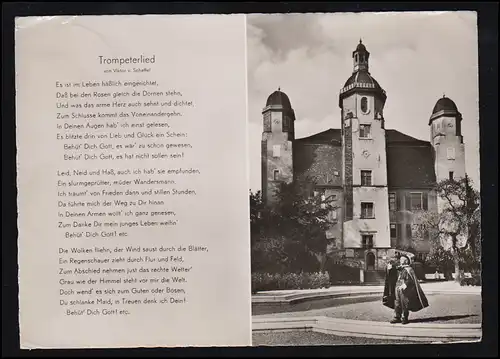 Säckingen am Rhein: Trompeter vor Schloss - Das Trompeterlied, SÄCKINGEN 3.7.57