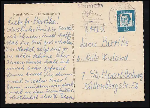 Hameln/Weser: La boucle Weser Le chant de Wese, Tampon publicitaire HAMELN Chasseurs de rats