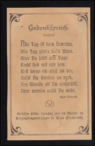 Lyrique-AK commémoration de Karl Meint: Tous les jours n'est pas un dimanche., inutile