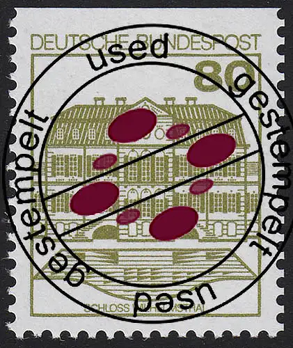 1140C Châteaux et château 80 Pf Wilhelmsthal, O