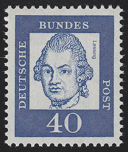 355x (ohne Fluo) Bedeutende Deutsche 40 Pf Gotthold Ephraim Lessing **