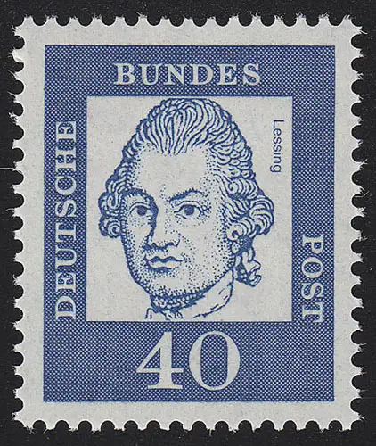 355x (ohne Fluo) Bedeutende Deutsche 40 Pf Gotthold Ephraim Lessing **