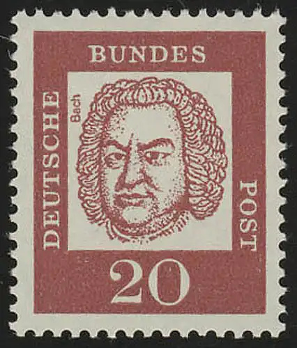 352 Bedeutende Deutsche 20 Pf ** postfrisch - Bach