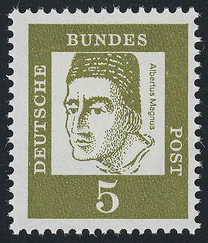 347x (ohne Fluo) Bedeutende Deutsche 5 Pf Albertus Magnus **