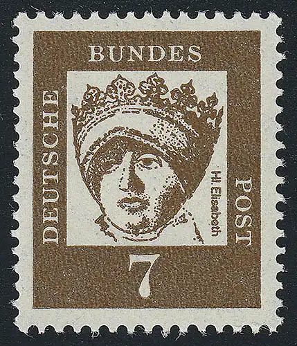 348y (fluoresz.) Important allemand 7 Pf hl. Elisabeth **