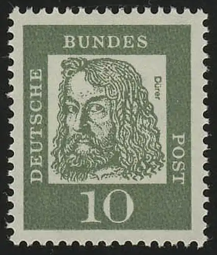 350y (fluoresz.) Important allemand 10 Pf Albrecht Dürer **