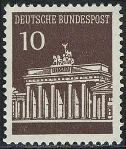 506v (glänzende Gummierung) Brandenburger Tor 10 Pf **