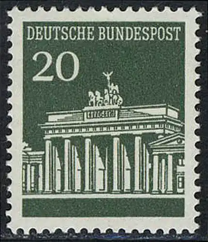 507v (glänzende Gummierung) Brandenburger Tor 20 Pf **