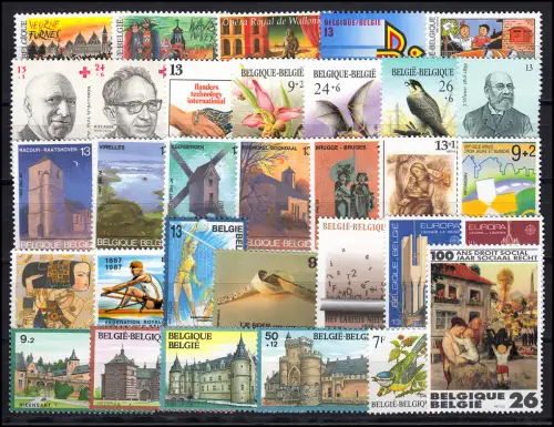 2293-2324 Belgien-Jahrgang 1987 komplett, postfrisch