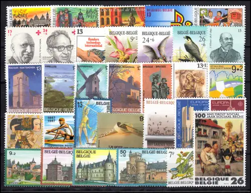 2293-2324 Belgique-Janvier 1987, complet, frais de port