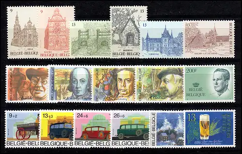 2251-2292 Belgique-Janvier 1986 complet, frais de port