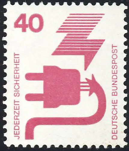 699A Prévention des accidents de l'électricité 40 Pf ** post-frais