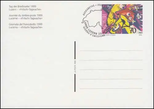 Schweiz Postkarte P 271 Tag der Briefmarke 1999, ESSt Luzern 23.11.1999