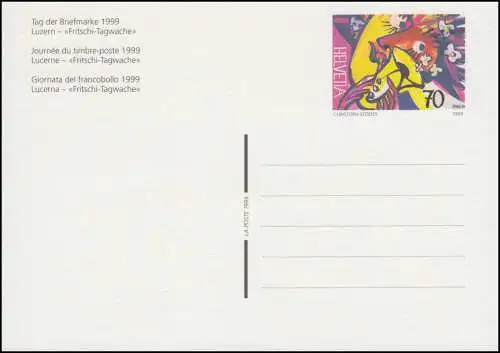 Suisse Carte postale P 271 Jour du timbre 1999 , ** frais de port