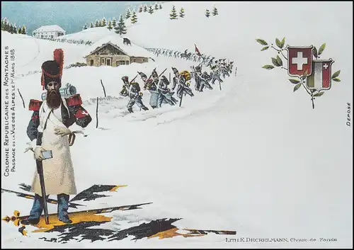 Suisse Carte postale P 260 République et Canton de Neuchâtel 1996, ** frais de port