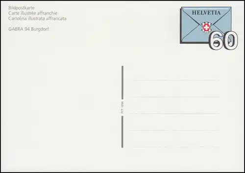 Suisse Carte postale P 253 Exposition GEBRA Burgdorf 1994, ** frais de port