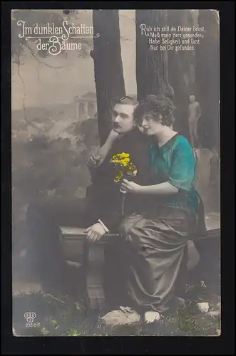 AK Amour couple triste - Dans l'ombre sombre des arbres! ISNY10.10.1934
