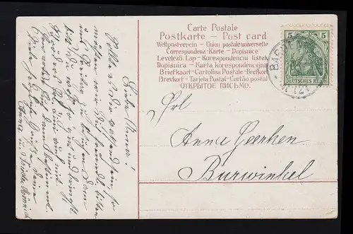 AK Amour couple dans la forêt / Carte des chansons: O beau temps, o sel'ge temps. 1909