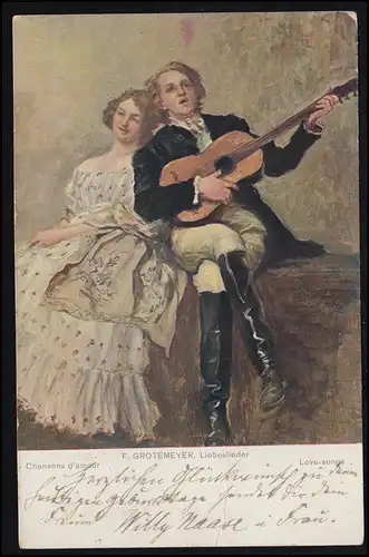 L'AK de l'amour F. Grotemeyer: Chants d'Amour, STETTIN-GRÜNHOF 28.3.1913