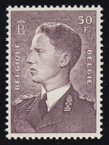 Belgien 928 xa Freimarke König Baudouin 50 Fr. 1952, Haftstelle *