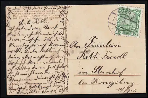 Amour-AK couple d'amour sur le pont - Poème t'embrasser, EDER 2 -25.10.1012