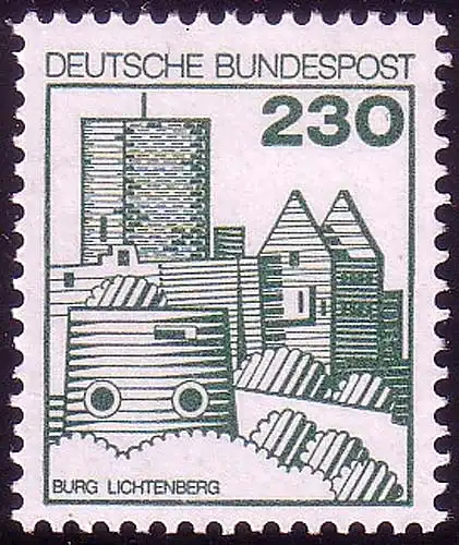 999 Burgen und Schlösser 230 Pf Lichtenberg, NEUE Fluoreszenz, postfrisch **