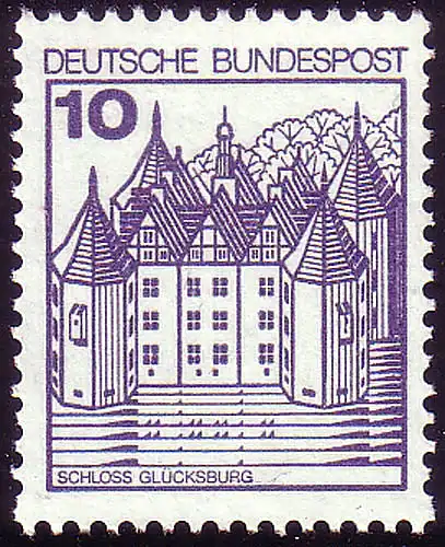 913Al Burgen und Schlösser 10 Pf Glücksburg, ALTE Fluoreszenz, postfrisch **