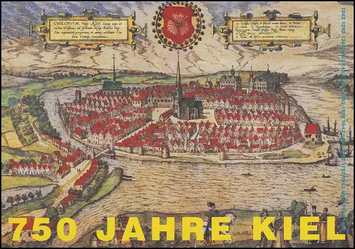 1598 Ville de Kiel - Quadruple dans le plan pliable OPD Kienne avec ESSt BONN 12.3.1997