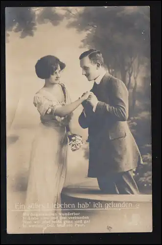 AK Amour Un amour doux j'ai trouvé le courrier ferroviaire HAMBURG-STETTIN 3.1.13