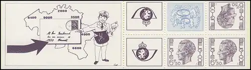 Belgien-Markenheftchen 27 Löwe und König Baudouin 20 Franc 1975, mit ZB **