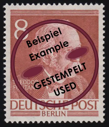 94 Fontane 8 Pf O Tamponné