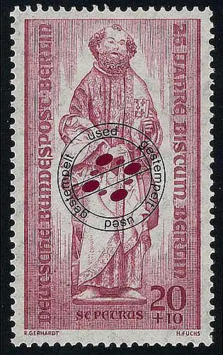 134 Bistum Berlin 20+10 Pf 1. Bischof von Rom O