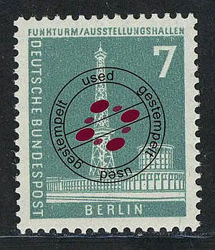 142 Berliner Stadtbilder Funkturm 7 Pf O