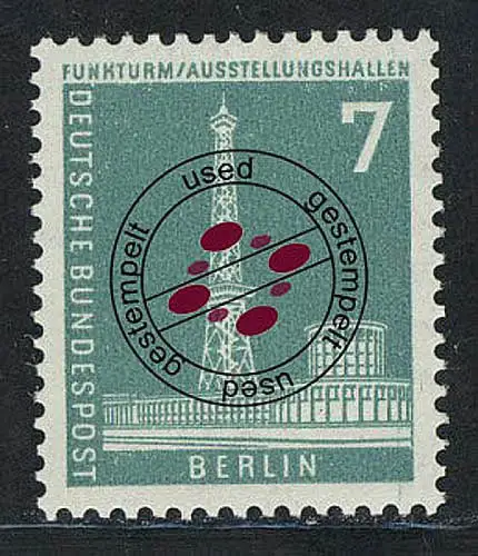 142 Berliner Stadtbilder Funkturm 7 Pf O
