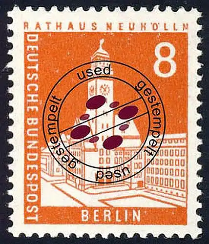 187 Les images de Berlin 8 Pf sombrezinober O