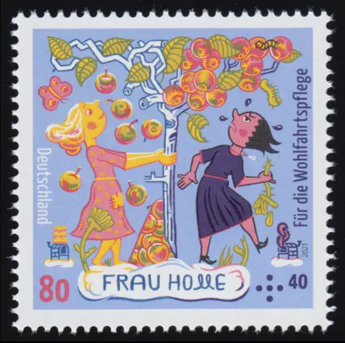 3585 Wofa Mme Holle 80 cents, collant humide, ** frais de port