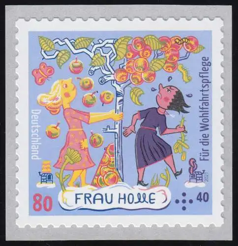3591 Wofa Frau Holle 80 Cent, selbstklebend aus der Rolle, ** postfrisch