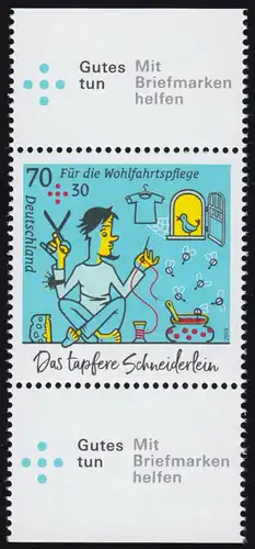 3438 Das tapfere Schneiderlein 70 Cent, nassklebend aus MH 113, **