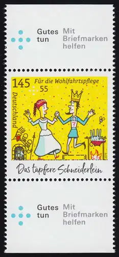 3440 Das tapfere Schneiderlein 145 Cent, nassklebend aus MH 113, **