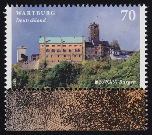 3310 EUROPA - Burgen und Schlösser: Wartburg aus MH 107 Luther/Reformation, **