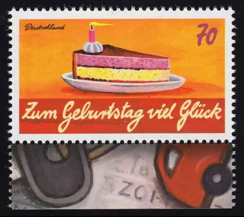 3233 Schreibanlässe: Zum Geburtstag, nassklebend, aus MH 111, **