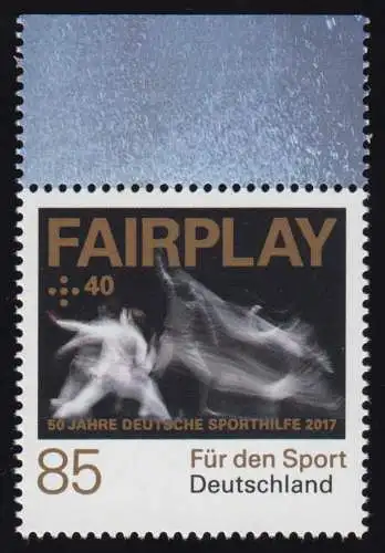 3308 Für den Sport - Fechten / Fairplay aus MH 106, postfrisch **