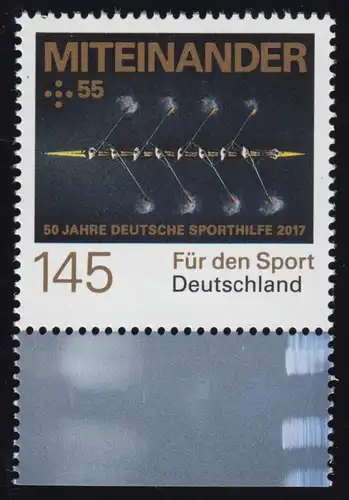 3309 Für den Sport - Rudern / Miteinander aus Markenheftchen 106, **