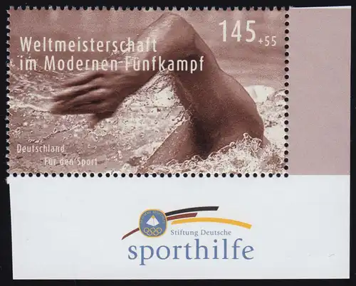 2587 Sporthilfe 145+55 C Freistilschwimmen aus Block 70, **
