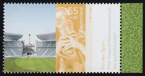 2519 Sporthilfe 55+25 C Fußball-WM FIFA-Pokal aus Block 67, **