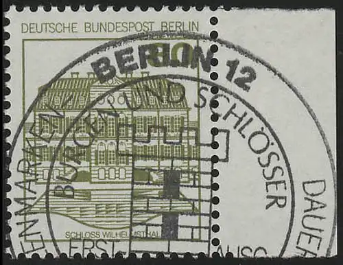 674 Burgen u.Schl. 80 Pf Seitenrand re. ESST Berlin