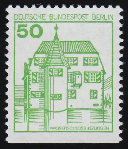 615D Burgen und Schlösser 50 Pf Inzlingen, neue Fluoreszenz, **