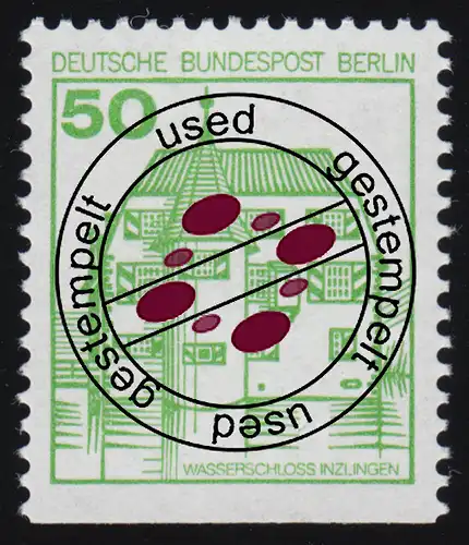 615D Burgen und Schlösser 50 Pf Inzlingen, neue Fluoreszenz, O