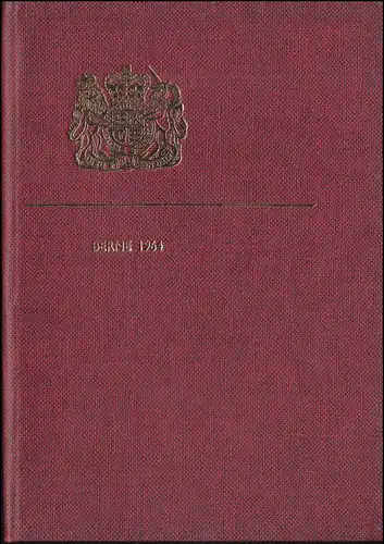 Großbritannien: Präsent-Buch Teilnehmer der UPU-Konferenz Bern 1964, Marken Falz